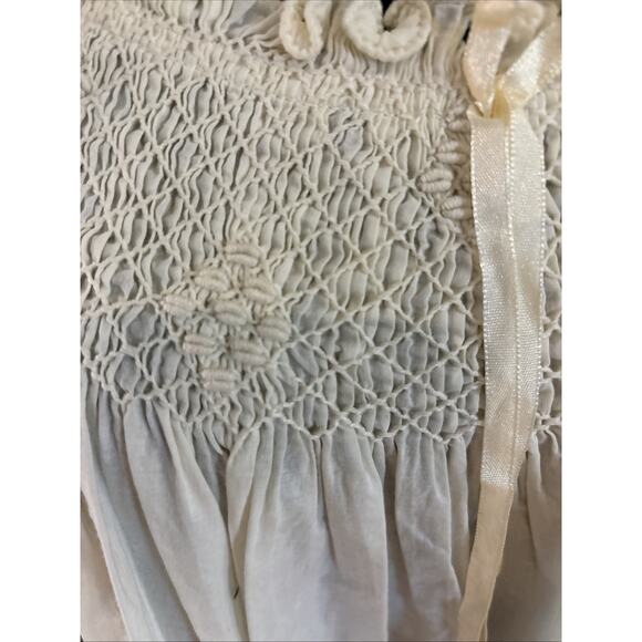 Vintage New Quills Ireland Edwardian Nightgown Cotton embroired crochet Ivory OS - Picture 4 of 16